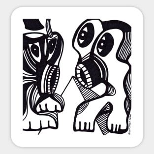 Oval Sphinxes Taken Sticker